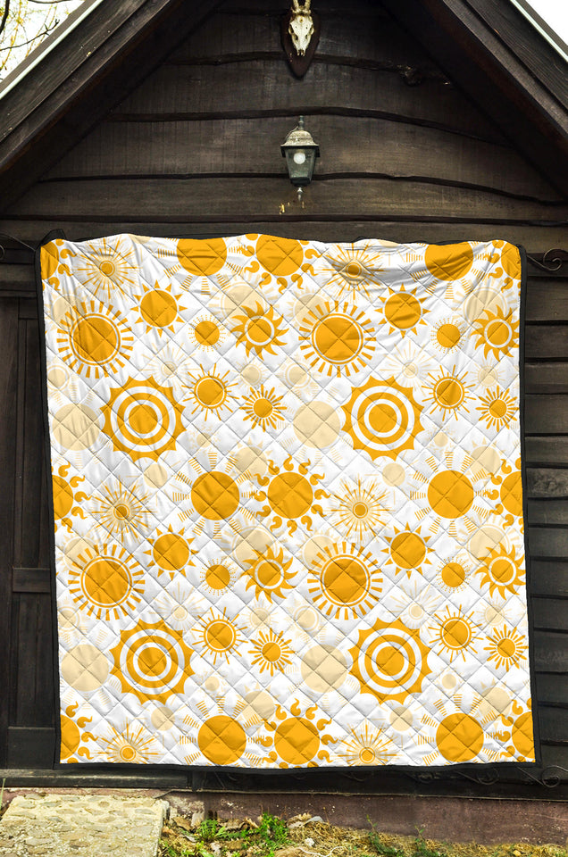 Sun Design Pattern Premium Quilt