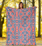 Eiffel Tower Pattern Print Design 02 Premium Blanket