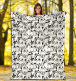 Greyhound Pattern Print Design 01 Premium Blanket