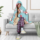 Cute Penguin Christmas  Design Pattern Hooded Blanket