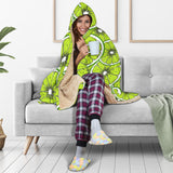 Slices Of Lime Design Pattern Hooded Blanket