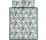 Cute Penguin pattern Quilt Bed Set