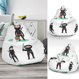 Cute Ninja Katana Sword Pattern Bean Bag Cover