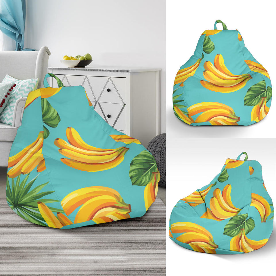 Banana Palm Leaves Pattern Background Bean Bag Cover