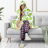 Lime Design Pattern Hooded Blanket