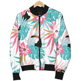 Toucan Tropical Flower Leave Pattern Women'S Bomber Jacket