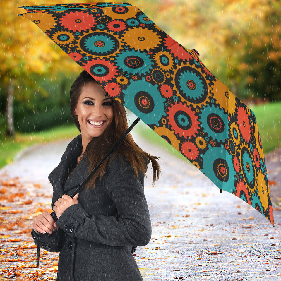 Gear Pattern Print Design 01 Umbrella