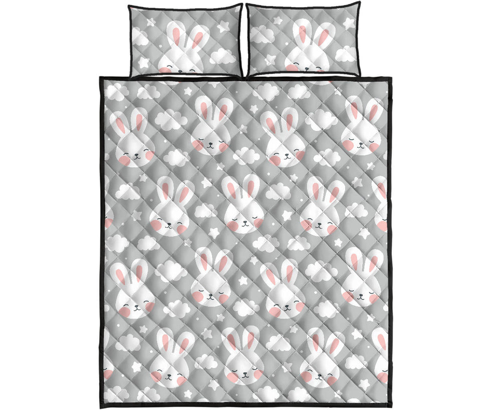 Rabbit cloud Pattern Quilt Bed Set