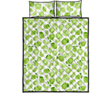 Lime design pattern Quilt Bed Set