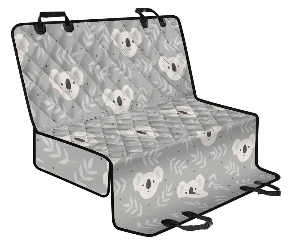 Cute Koala Leaves Pattern Dog Car Seat Covers