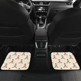 Golden Retriever Pattern Print Design 01 Front and Back Car Mats