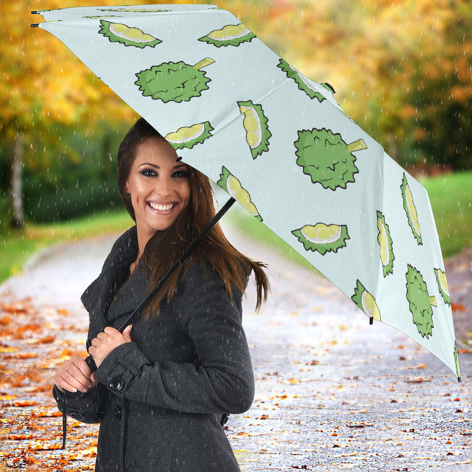 Durian Pattern Blue Background Umbrella