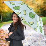 Durian Pattern Blue Background Umbrella