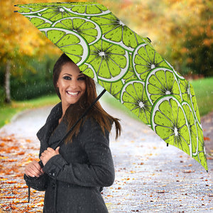 Slices Of Lime Design Pattern Umbrella