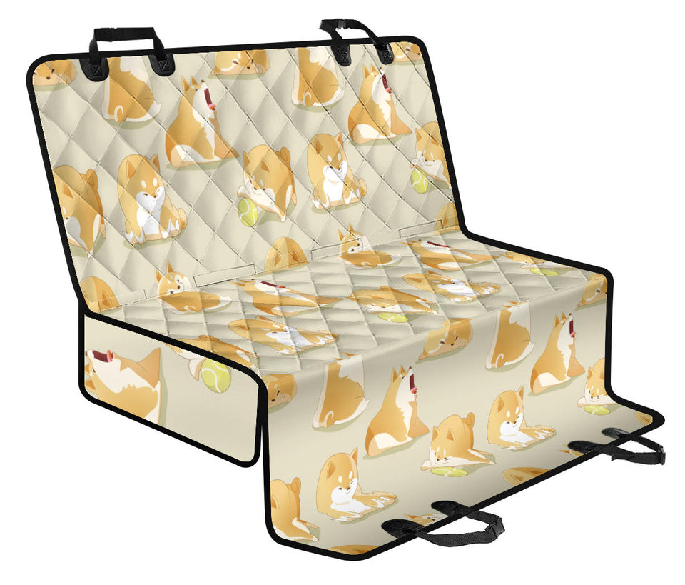Cute Fat Shiba Inu Dog Pattern Dog Car Seat Covers