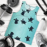 Sea turtle with blue ocean backgroud Men Tank Top