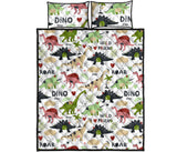 Cute dinosaurs pattern Quilt Bed Set