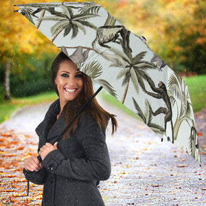 Monkey Sloth Lemur Palm Trees Pattern Umbrella