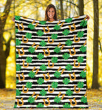 Horseshoes Pattern Print Design 01 Premium Blanket