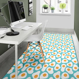 Fried Eggs Pattern Print Design 04 Area Rug