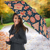 Christmas Gingerbread Cookie Pattern Umbrella