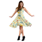 Hippopotamus Pattern Print Design 04 Sleeveless Midi Dress