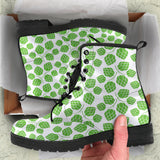 Hop Pattern Background Leather Boots