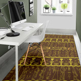 Egypt Hieroglyphics Pattern Print Design 03 Area Rug