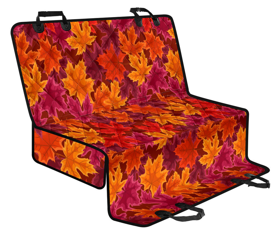 Autumn Maple Leaf Pattern Dog Car Seat Covers