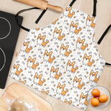 Cute Corgi Heart Star Bone Pattern Adjustable Apron