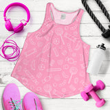 Sweet candy pink background Women Racerback Tank Top