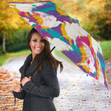 Colorful Crow Illustration Pattern Umbrella