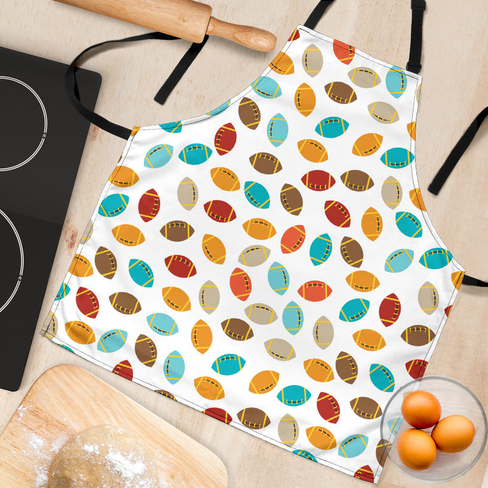 Colorful American Football Ball Pattern Adjustable Apron
