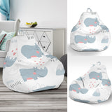 Cute Rhino Heart Pattern Bean Bag Cover