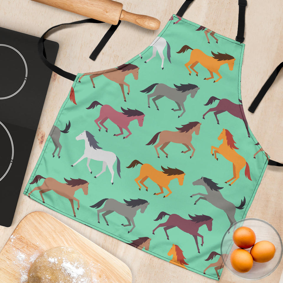 Colorful Horses Pattern Adjustable Apron