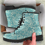 Classic Hand Drawn Grape Pattern Leather Boots