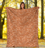 Brick Printed Pattern Print Design 02 Premium Blanket