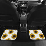 Sunflowers Design Pattern Front And Back Car Mats