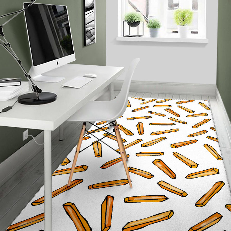 French Fries Potato Pattern Area Rug