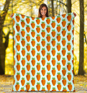 Carrot Pattern Print Design 03 Premium Blanket