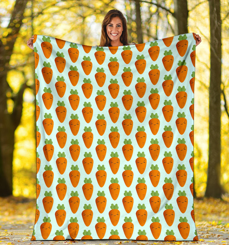 Carrot Pattern Print Design 03 Premium Blanket