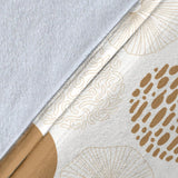 Gold Texture Mushroom Pattern Premium Blanket