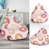 Colorful Donut Pattern Bean Bag Cover