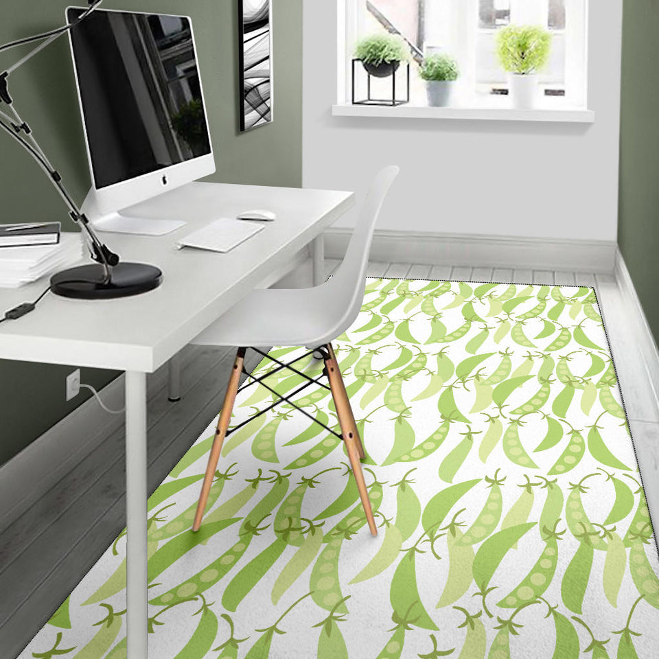 Green Peas Pattern Print Design 03 Area Rug