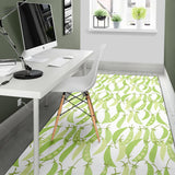 Green Peas Pattern Print Design 03 Area Rug