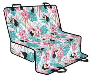 Toucan Tropical Flower Leave Pattern Dog Car Seat Covers