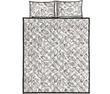cocoa beans leaves pattern Quilt Bed Set