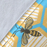 Bee Honeycomb Pattern Premium Blanket
