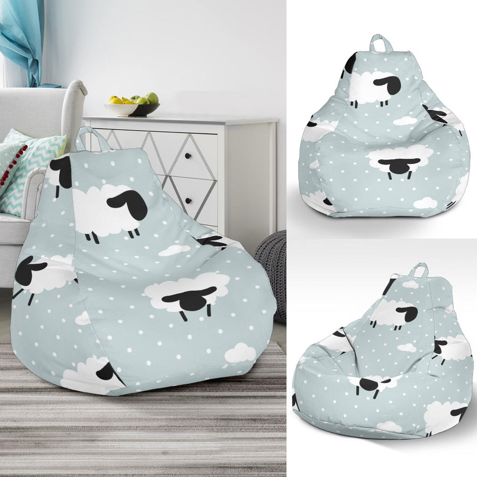 Sheep Polka Dot Cloud Pattern Bean Bag Cover