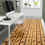 Egypt Hieroglyphics Pattern Print Design 02 Area Rug